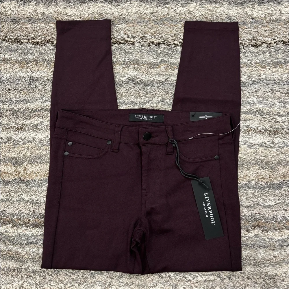 Liverpool Mid Rise Skinny Jeans Aubergine Sz 2/26P NWT | Liverpool Skinny NEW- - Picture 7 of 13